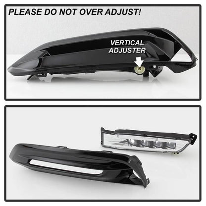 Spyder Honda Accord Sedan 2016-2017 OEM LED Fog Lights W/Switch- Clear FL-HA2016-4D-LED-C 5083050