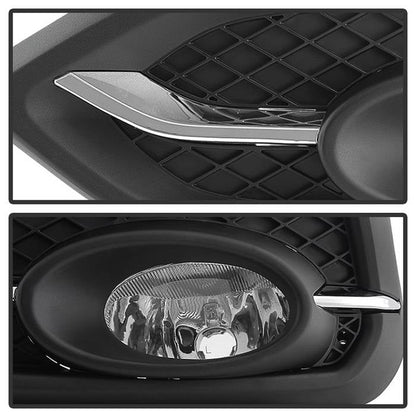 Spyder Honda Civic 2014-2015 2Dr/Coupe (EX Model Only)OEM Fog Light W/Switch- Clear FL-HC2014-2D-C 5080226