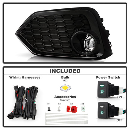 Spyder 16-17 Honda Civic Hatchback (Hatch Only) OEM LED Fog Light w/Switch - Clear (FL-HC2017-LED-C) 9043338