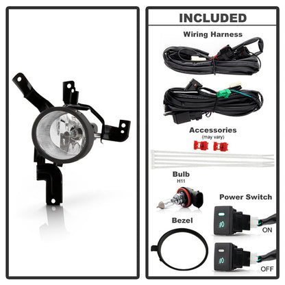 Spyder Honda CRV 07-09 OEM Fog Lights W/Switch Clear FL-HCRV07 5021021