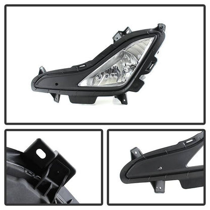 Spyder Hyundai Elantra 2014+ OEM Style Fog Lights W/Switch Clear FL-HYE2014-C 5080462