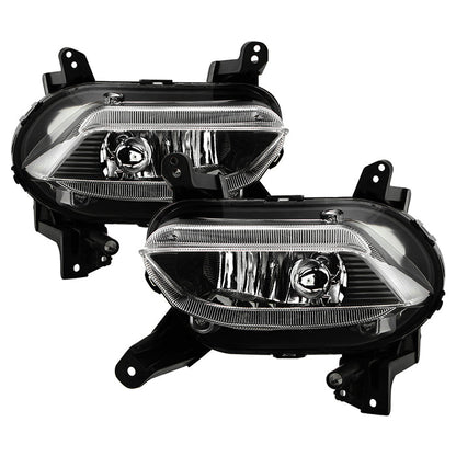SPYDER 19-20 Hyundai Santa Fe OEM Style Fog Lights w/Switch - Clear (FL-HYSF19-C) 9052286