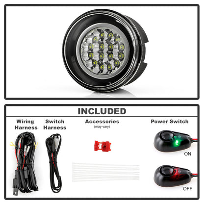 Spyder Jeep Grand Cherokee 05-09/Commander 06-08 LED Fog Lights w/Switch Clear FL-LED-JGC05-C 5015686