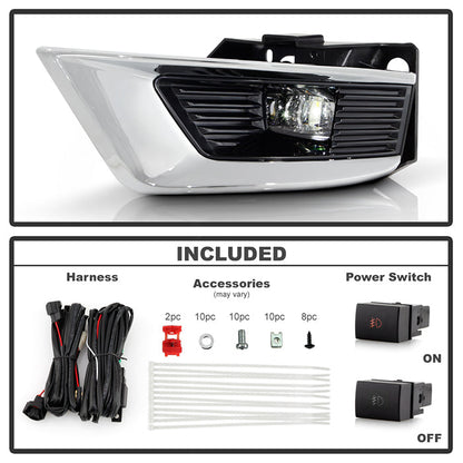 SPYDER 21-23 Nissan Armada Full LED OEM Fog Lights w/Switch (FL-NARM2021-LED-C) 9051241