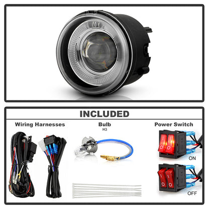 Spyder Dodge Charger 06-10/Caravan 05-07Halo Projector Fog Lights w/swch Clear FL-P-DCH05-HL 5015846