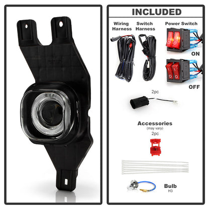 Spyder Ford F250/F350 99-04/Excursion 00-05 Halo Projector Fog Lights w/swch Smke FL-P-FF25001-HL-SM 5021366