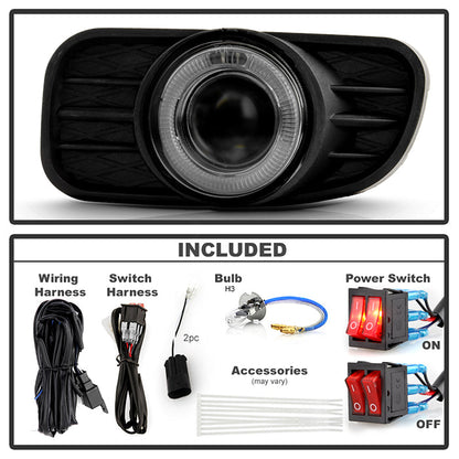 Spyder Jeep Grand Cherokee 99-04 Halo Projector Fog Lights w/Switch Smoke FL-P-JGC99-HL-SM 5021502