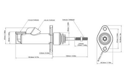 GKTech Clutch master cylinder adapter to suit 240sx/Skyline