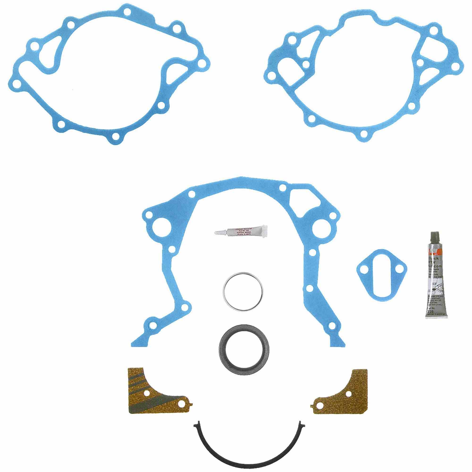 FEL-PRO Timing Cover Gasket Set w/Sleeve SBF 221-351W FELTCS45168