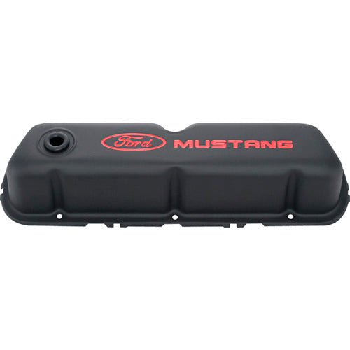 Ford Racing Ford Mustang Logo Black Crinkle Valve Cover 302-101