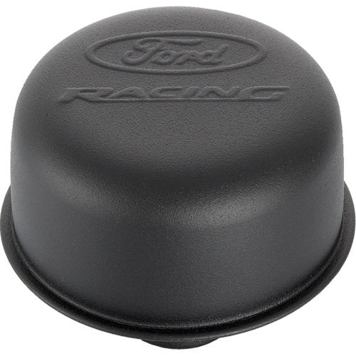 Ford Racing Black Crinkle Finish Breather Cap w/ Ford Racing Logo - Twist Type 302-216