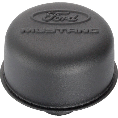 Ford Racing Black Crinkle Finish Breather Cap w/ Ford Mustang Logo 302-221