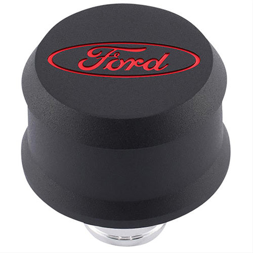 Ford Racing Slant Edge Breather - Black/Red 302-440