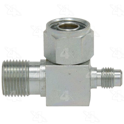 Four Seasons 90Â° Female O-Ring to Male Insert O-Ring with R12 Service Port, Steel, Adapter 12194