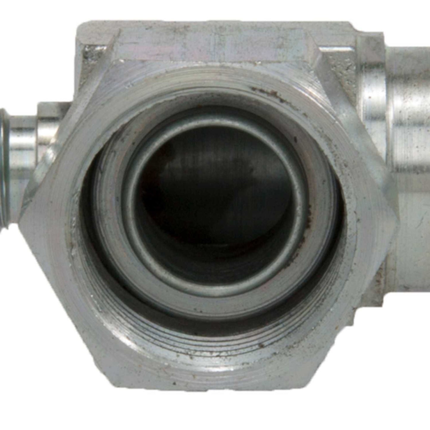 Four Seasons 90Â° Female O-Ring to Male Insert O-Ring with R12 Service Port, Steel, Adapter 12195