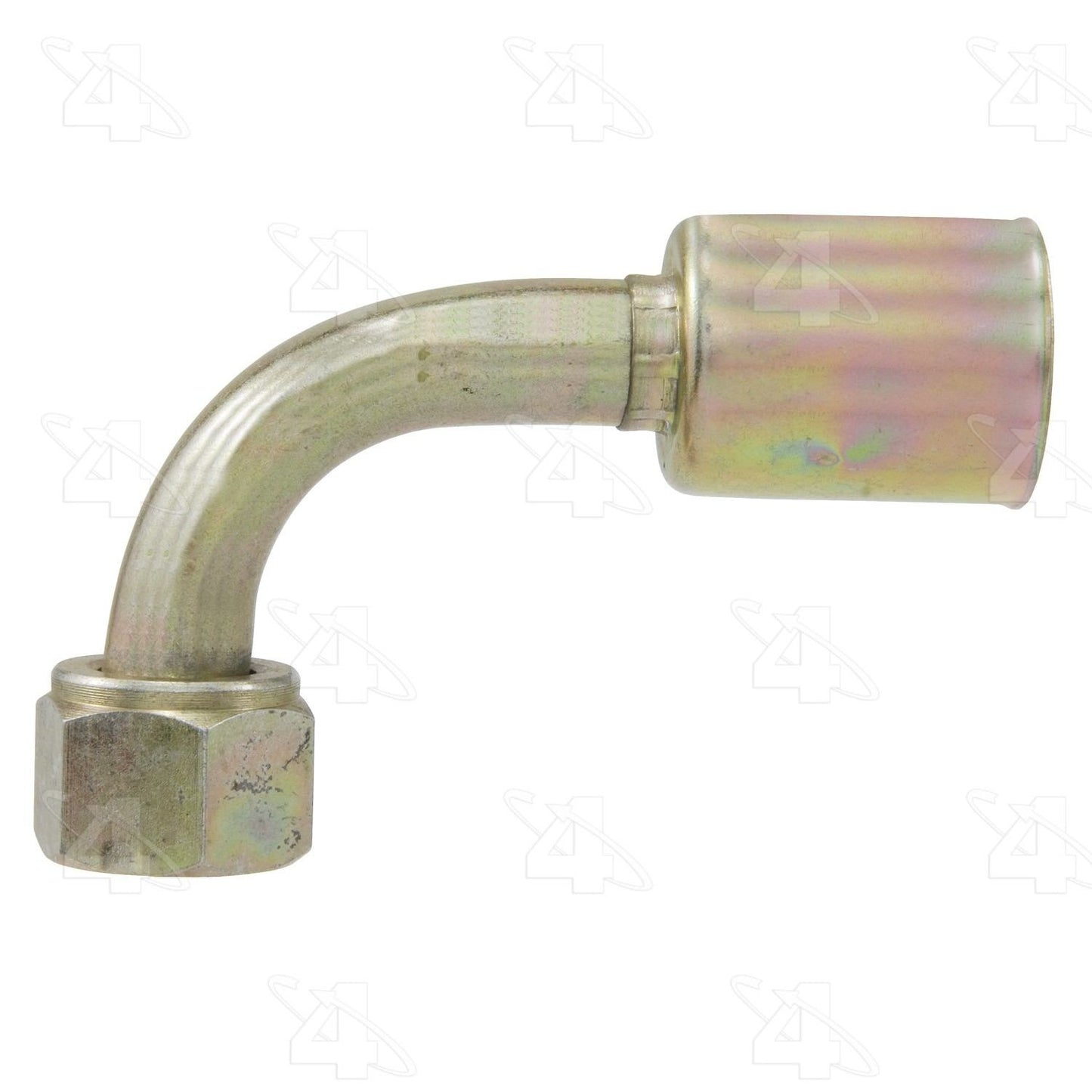 Four Seasons 90Â° Female O-Ring Long Pilot, Steel, Standard Diameter Beadlock A/C Fitting 14320