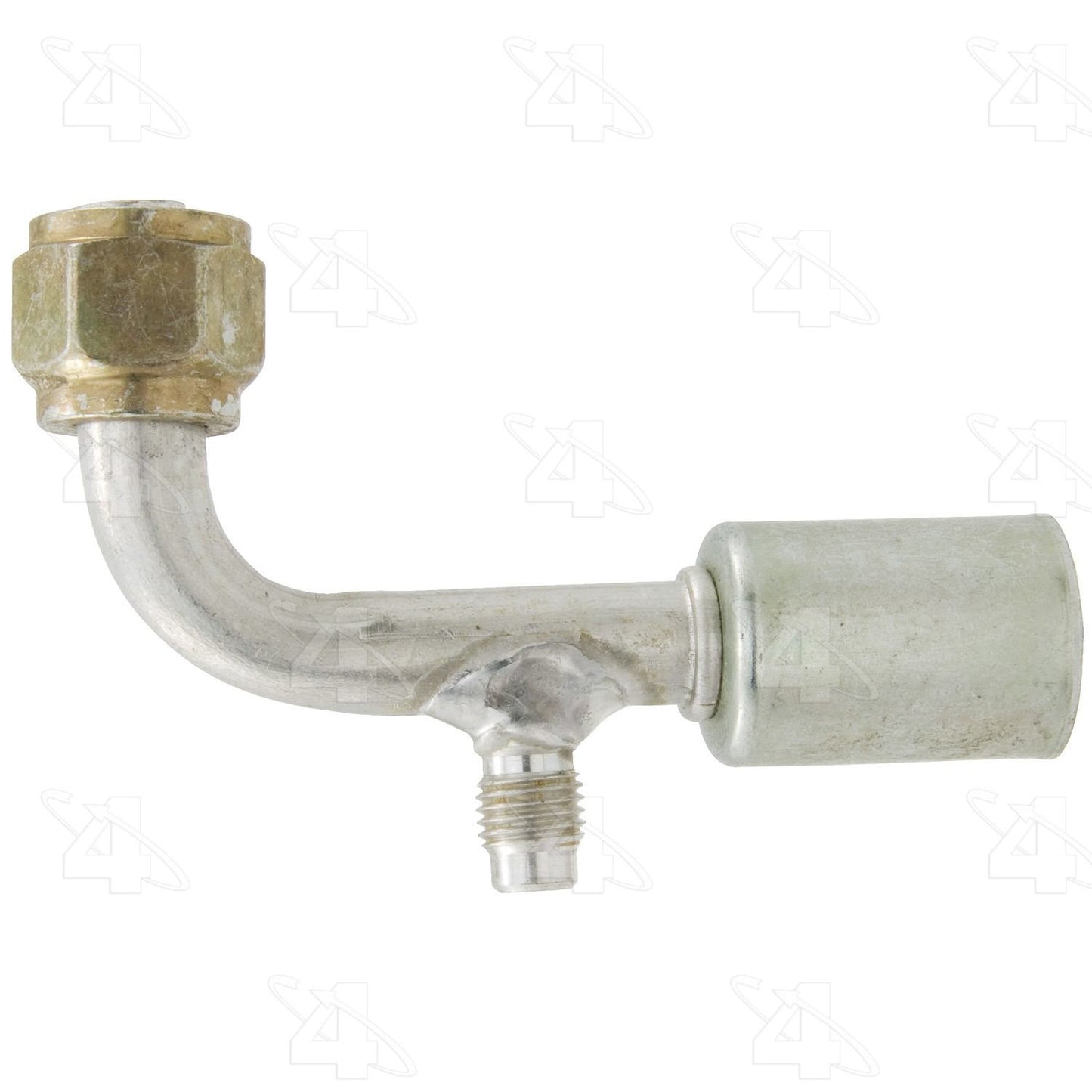 Four Seasons 90ï¿½ Female Standard O-Ring A/C Fitting w/ R12 Service Port 14918