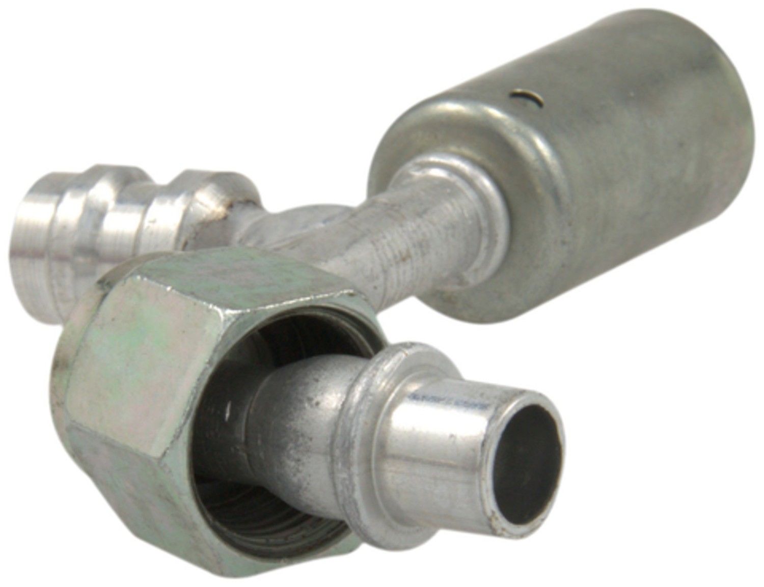 Four Seasons 90ï¿½ Female Standard O-Ring A/C Fitting w/ R134a Service Port 14937