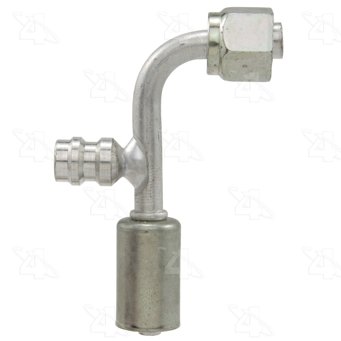 Four Seasons 90ï¿½ Female Standard O-Ring A/C Fitting w/ R134a Service Port 14937