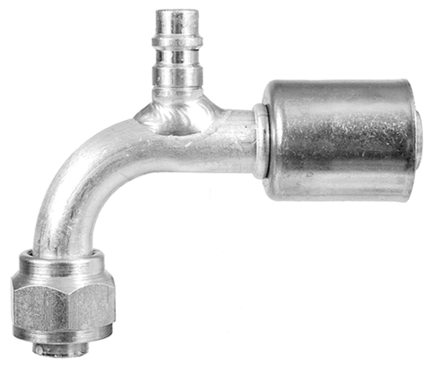 Four Seasons 90ï¿½ Female Standard O-Ring A/C Fitting w/ R134a Service Port 14942
