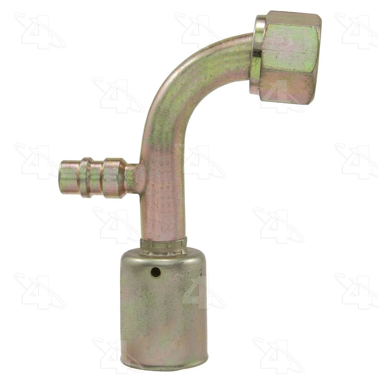 Four Seasons 90ï¿½ Female Standard O-Ring A/C Fitting w/ R134a Service Port 14960
