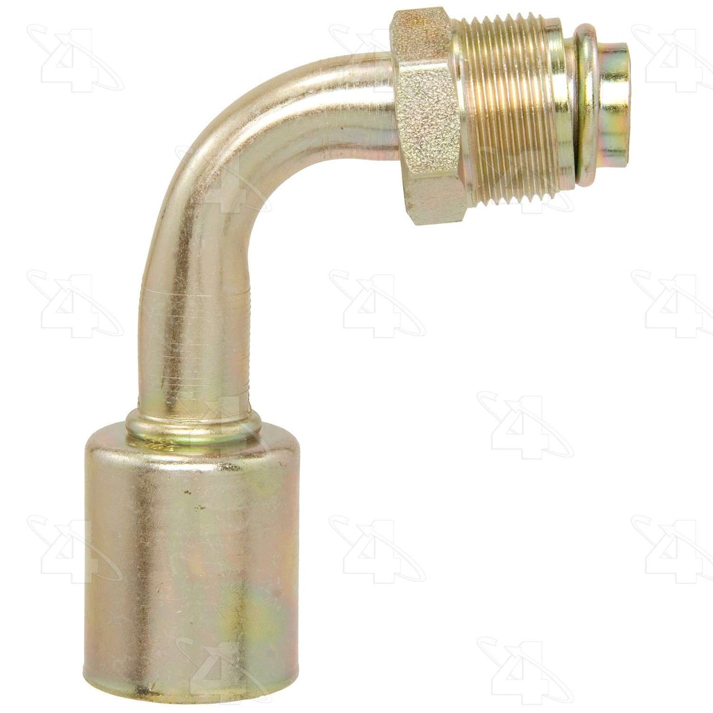 Four Seasons 90Â° Male O-Ring Short Pilot, Steel, Standard Diameter Beadlock A/C Fitting 18912