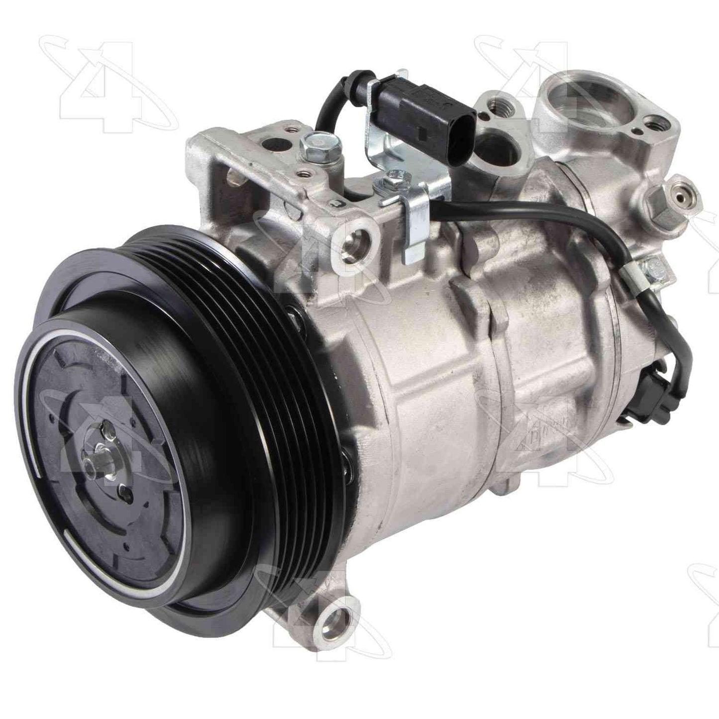 Four Seasons New Nippondenso 6SES14C Compressor w/ Clutch  top view frsport 198323