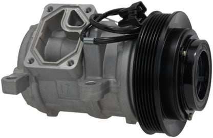Four Seasons New Nippondenso 10PA17K Compressor w/ Clutch  top view frsport 58386