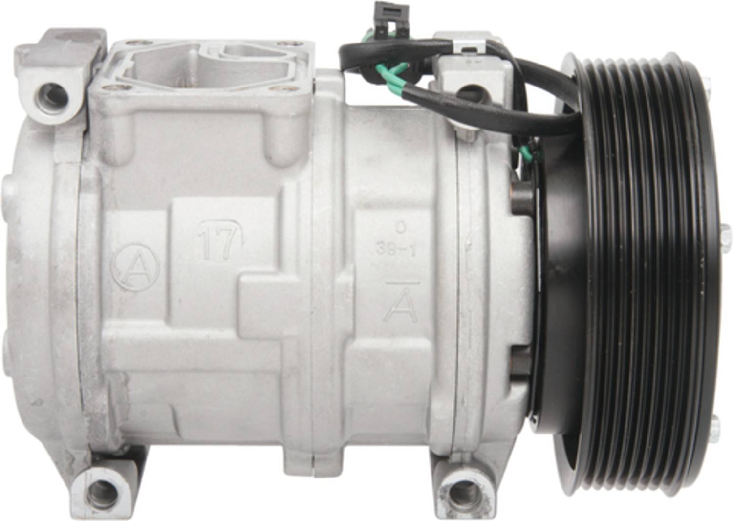 Four Seasons New Nippondenso 10PA17C Compressor w/ Clutch  top view frsport 68350