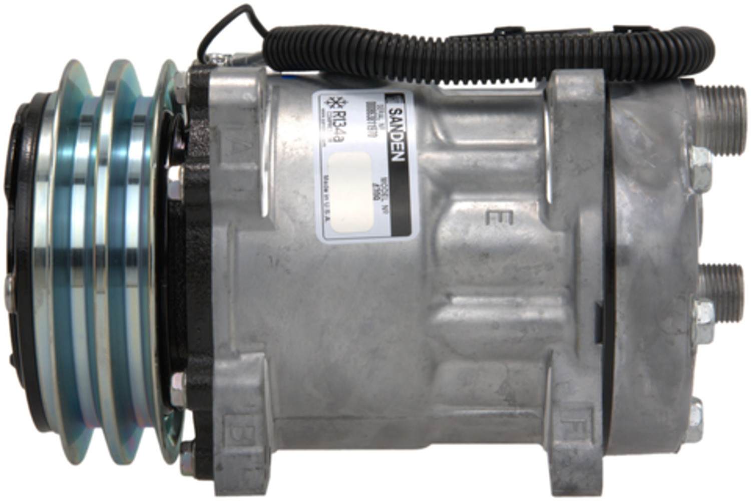 Four Seasons New Sanden/Sankyo SD7H15 Compressor w/ Clutch  top view frsport 78553