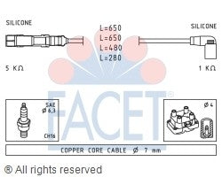 Facet Spark Plug Wire Set 4.9585