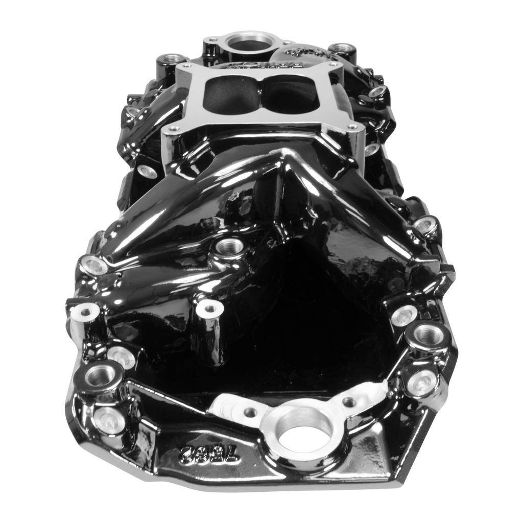 Edelbrock B/B Chev Rect Port RPM Air-Gap Manifold - Black Plasma Finish 7562-BP