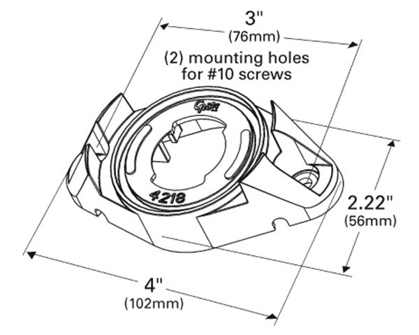 Grote Surface Mount Bracket, Gray 42180