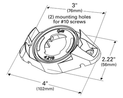Grote Surface Mount Bracket, Gray 42180