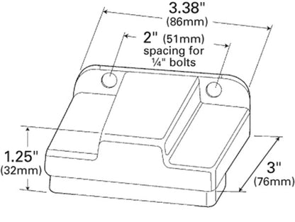 Grote License Light Mounting Brackets, Gray 43830
