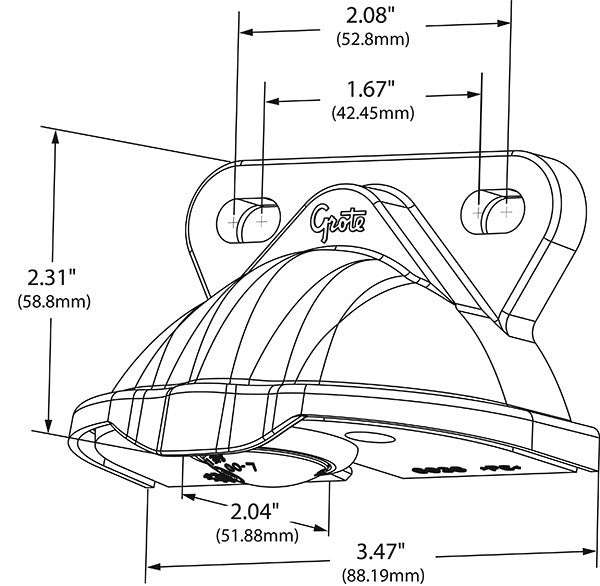 Grote License Plate Light 60341