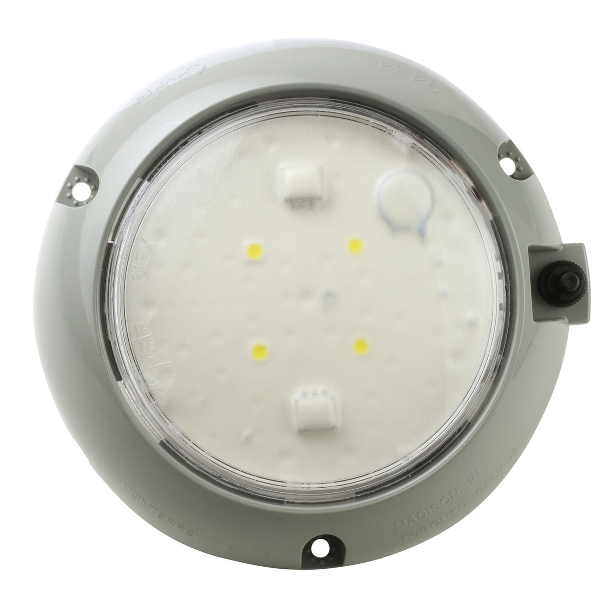 Grote LED WhiteLight™ 4" Dome Lights, Push-button Switch, 12V 61171