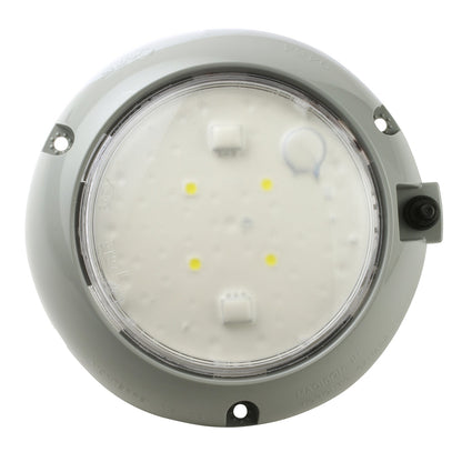 Grote LED WhiteLight™ 4" Dome Lights, Push-button Switch, 12V 61171