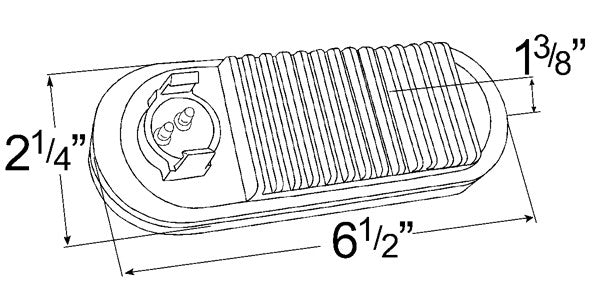 Grote Back Up Light Assembly  top view frsport 62591