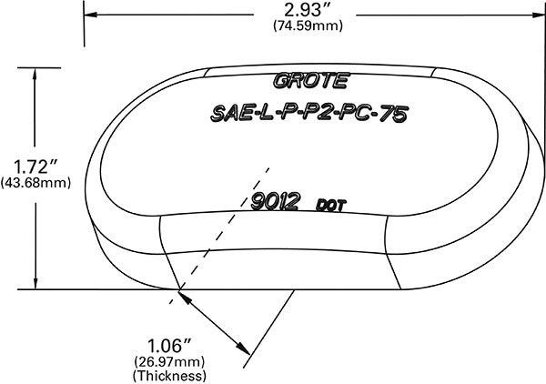 Grote Side Marker Light Lens 90122