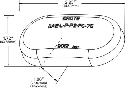 Grote Side Marker Light Lens 90122