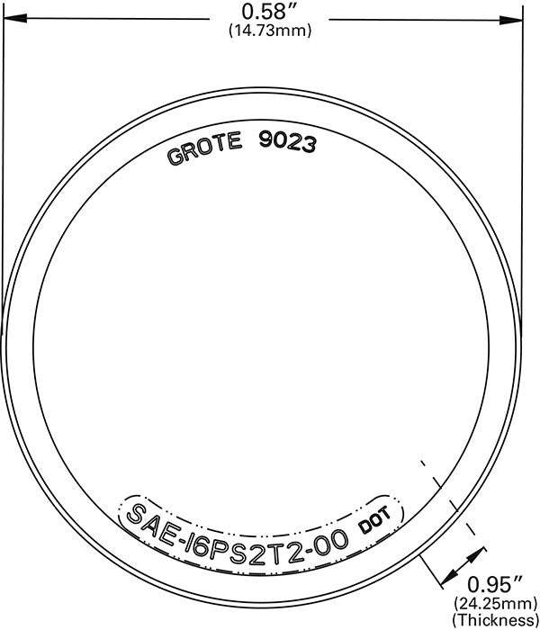 Grote Tail Light Lens 90233