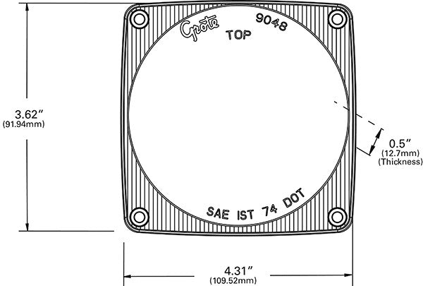 Grote Tail Light Lens 90483