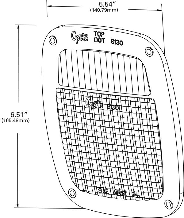 Grote Tail Light Lens 91302