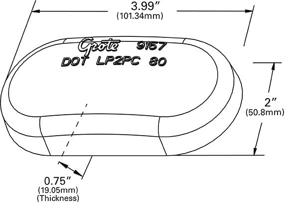 Grote Side Marker Light Lens 91572