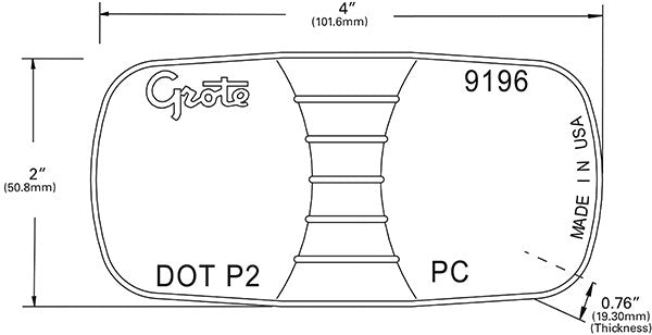 Grote Side Marker Light Lens 91963