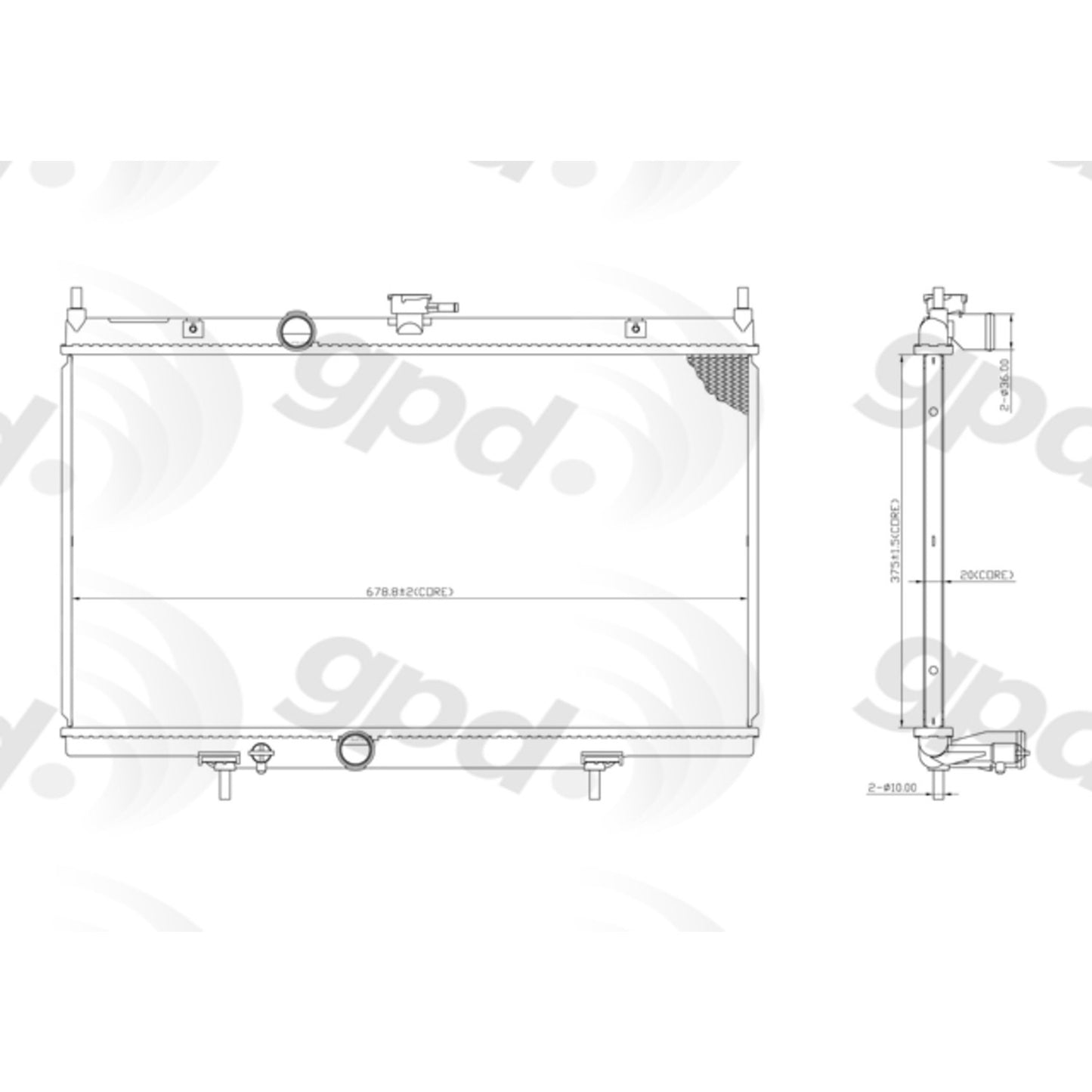 Global Parts Distributors LLC Radiator 13020C