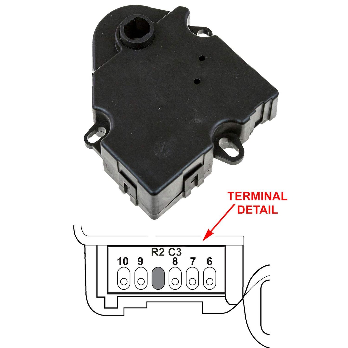 Global Parts Distributors LLC HVAC Blend Door Actuator 1712065