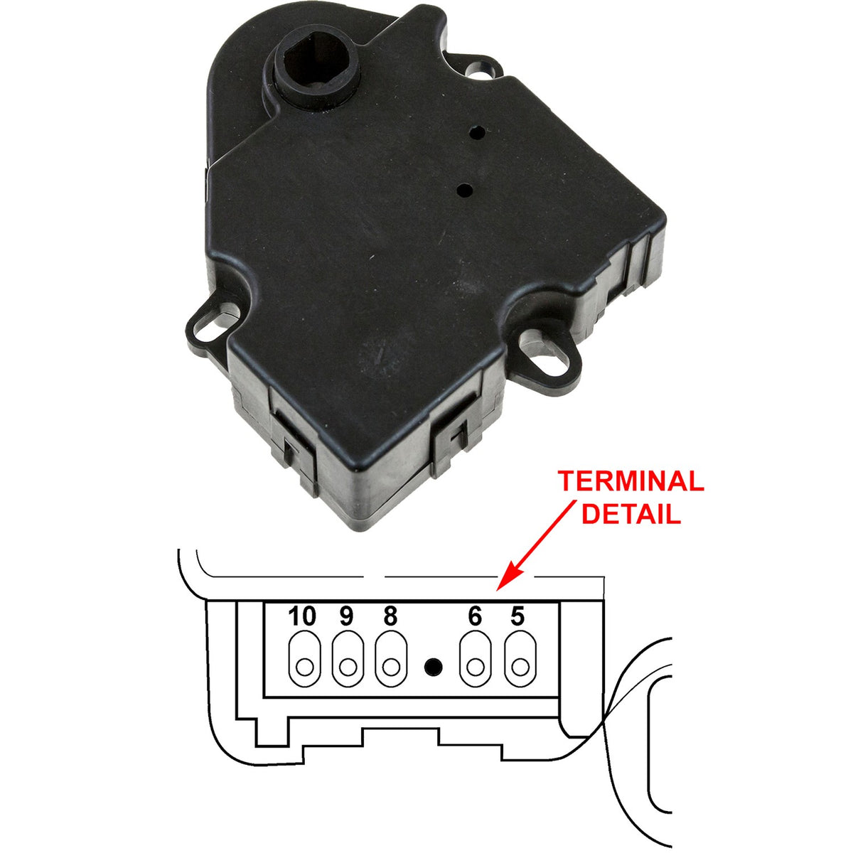 Global Parts Distributors LLC HVAC Recirculation Door Actuator 1712278