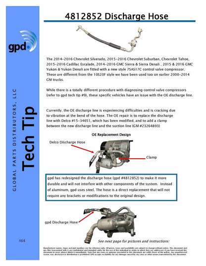 Global Parts Distributors LLC A/C Refrigerant Discharge Hose 4812852